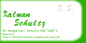 kalman schultz business card
